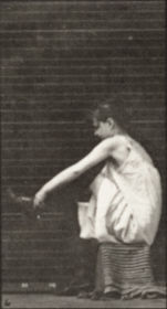 Plate 423 Toilet, putting on boots and rising from chair — figure reference